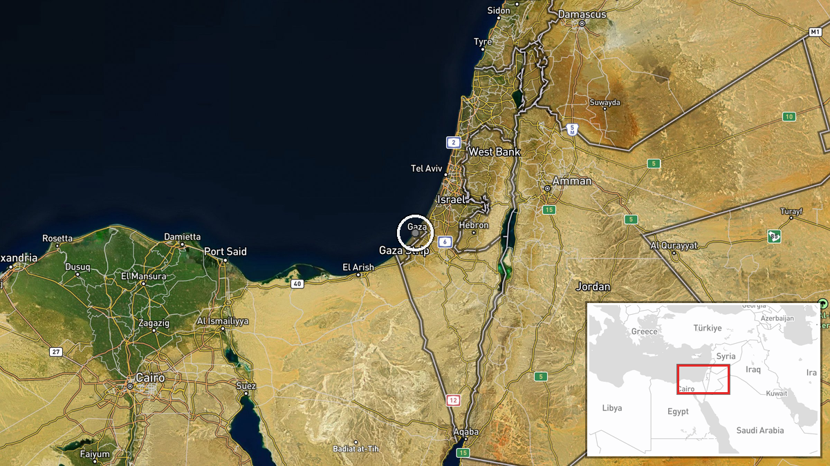 Gaza Strip, Palestine — Statement location map