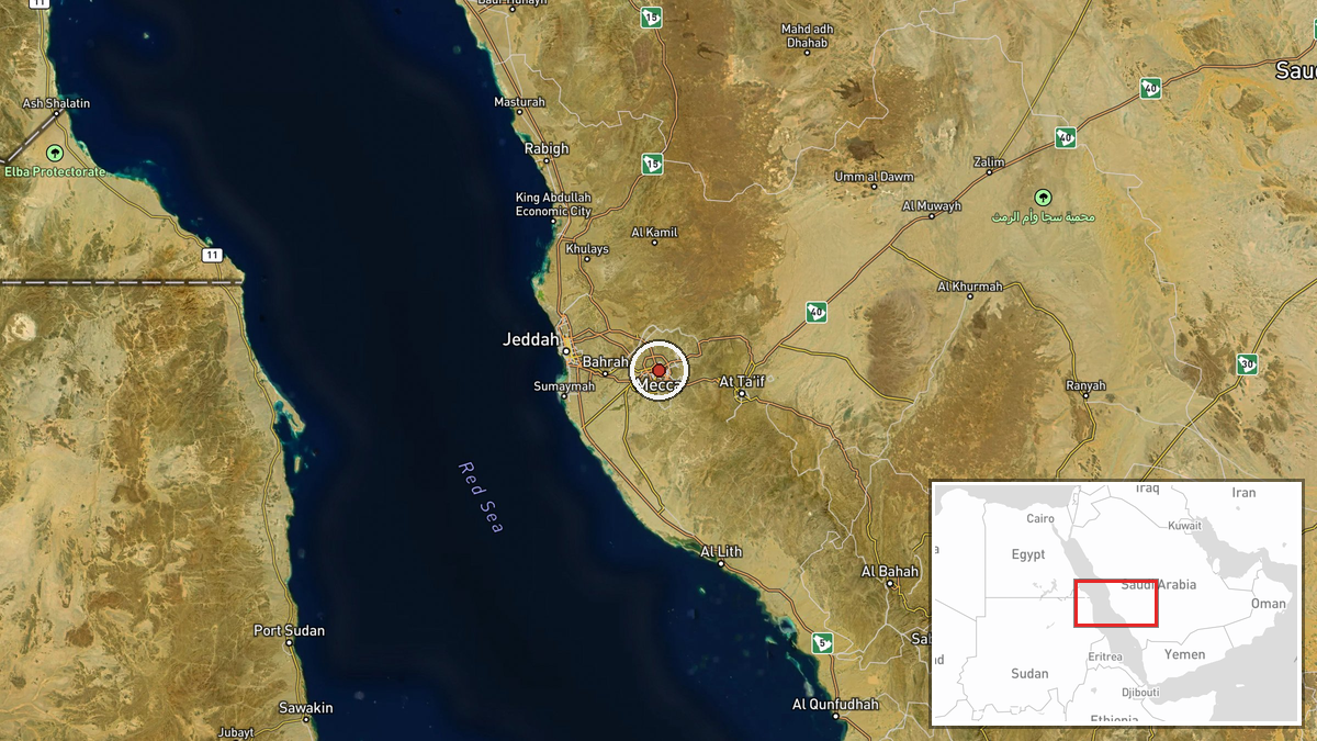 Mecca, Saudi Arabia — Diplomacy location map
