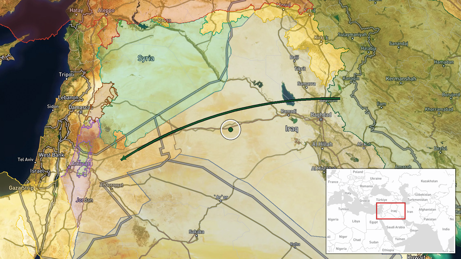 Zarqa, Jordan — Ballistic Missile location map