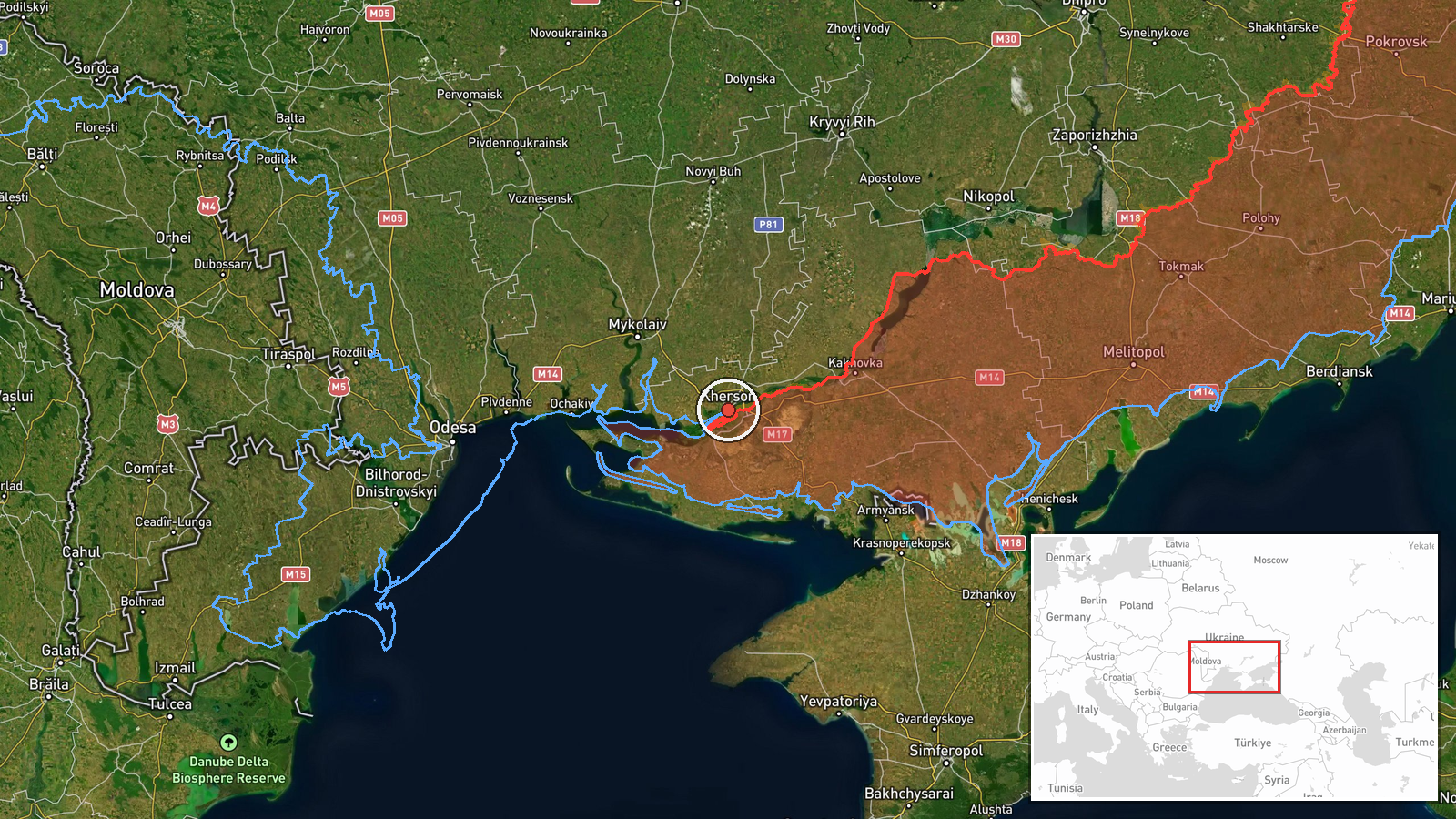 Kherson, Kherson Oblast, Ukraine — UAS Strike location map