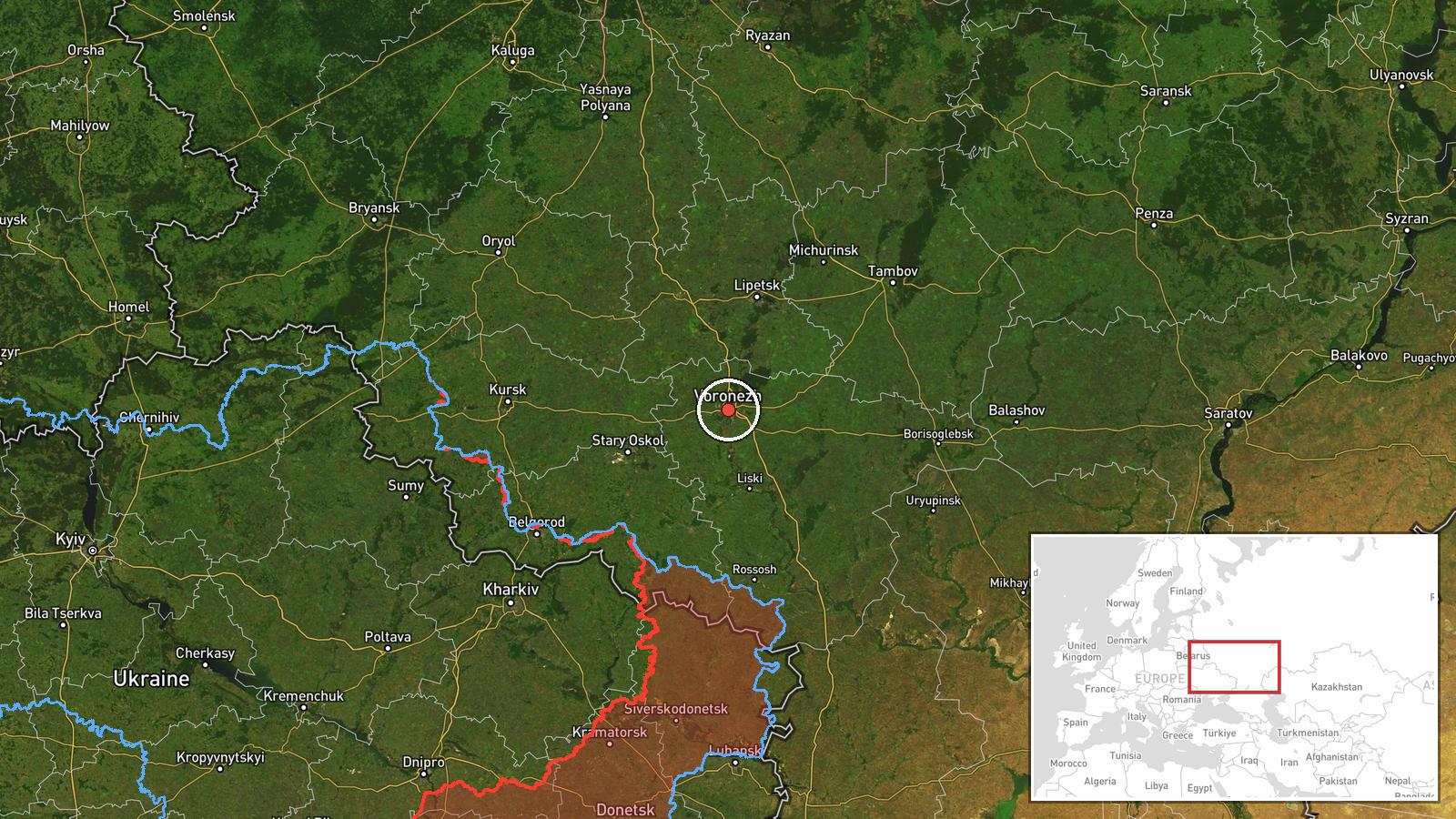Voronezh, Voronezh Oblast, Russia — Security location map