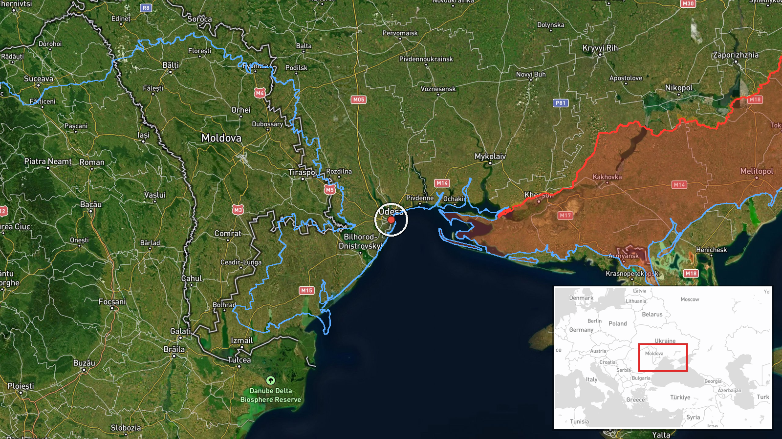 Odesa, Odesa Oblast, Ukraine — Ballistic Missile location map