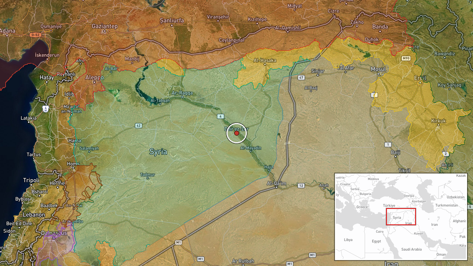 Deir ez-Zor, Deir ez-Zor Governorate, Syria — Deployment location map