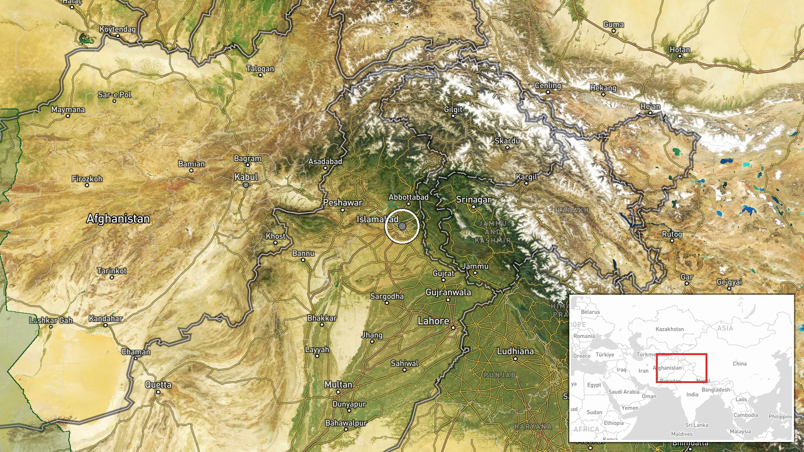 Islamabad, Pakistan — Deployment location map