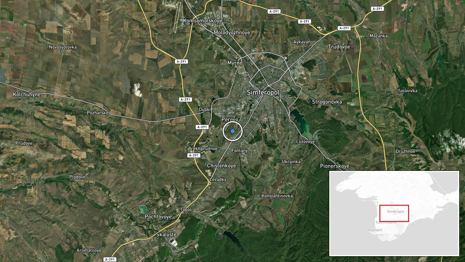 Saki Air Base, Crimea, Russia — UAS Strike location map
