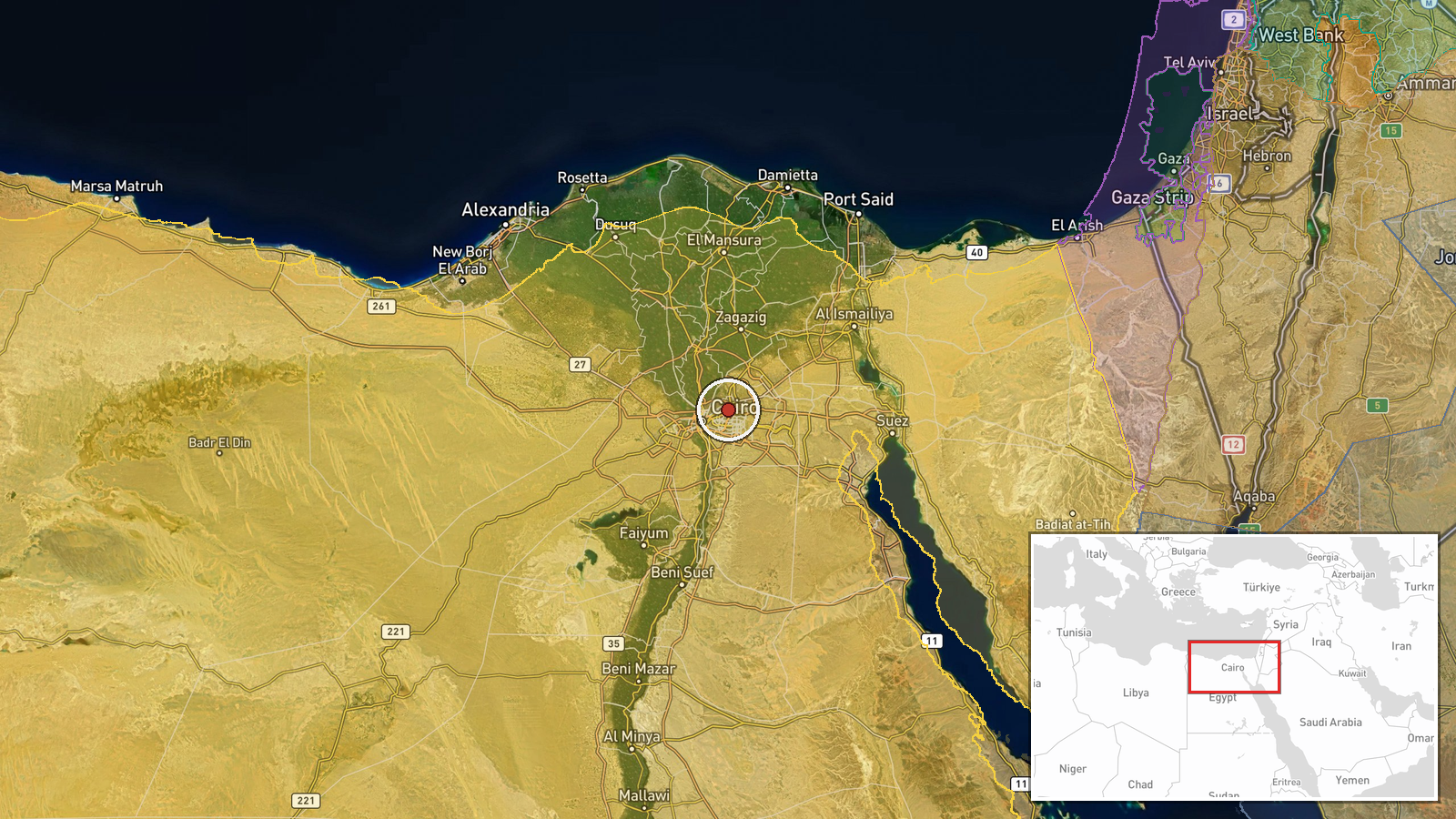 Cairo International Airport, Cairo, Egypt — Deployment location map