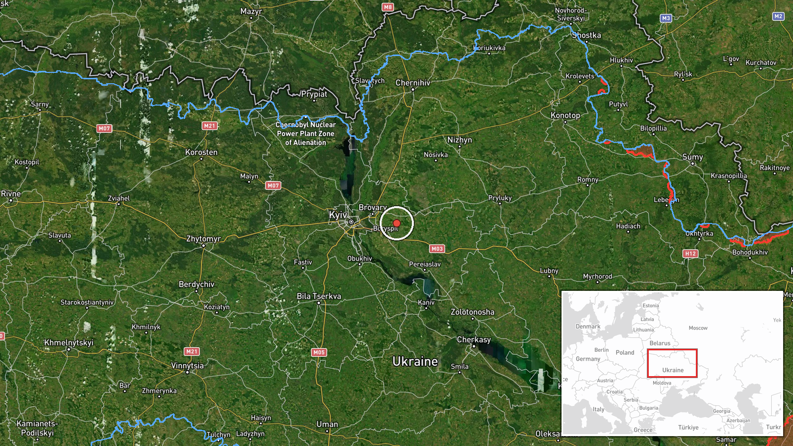 FP-2 UAV Launch Site, Kyiv Oblast, Ukraine — UAS Strike location map
