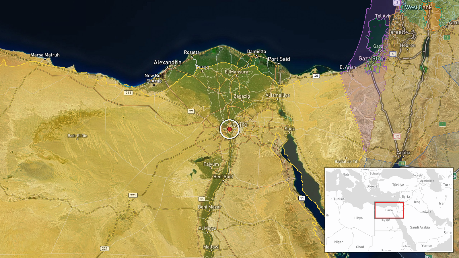 Cairo, Egypt — Deployment location map