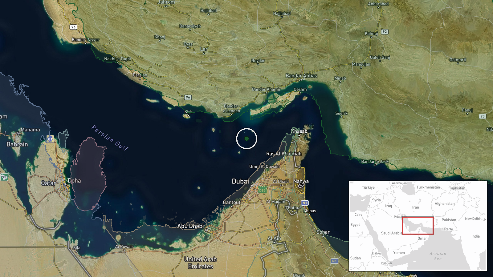 Bandar Abbas, Hormozgan, Iran — Naval location map