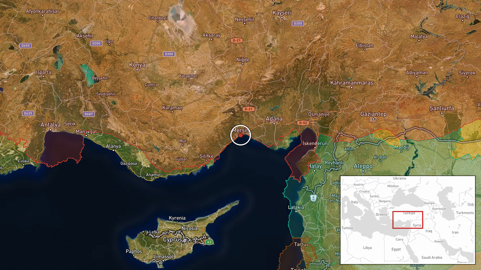 Mersin Port, Mersin, Turkey — Security location map