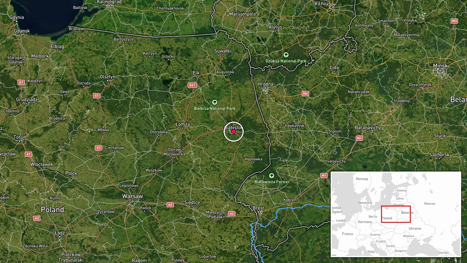 Białystok, Podlaskie, Poland — Deployment location map