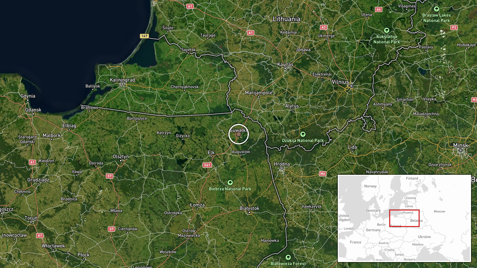 Suwałki, Podlaskie Voivodeship, Poland — Deployment location map