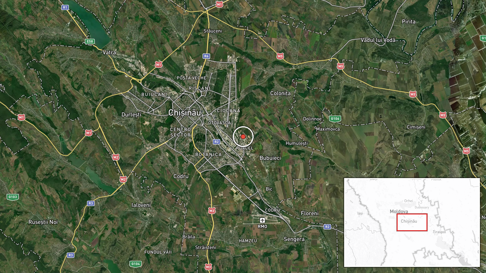 Chisinau, Chișinău, Moldova — UAS Strike location map