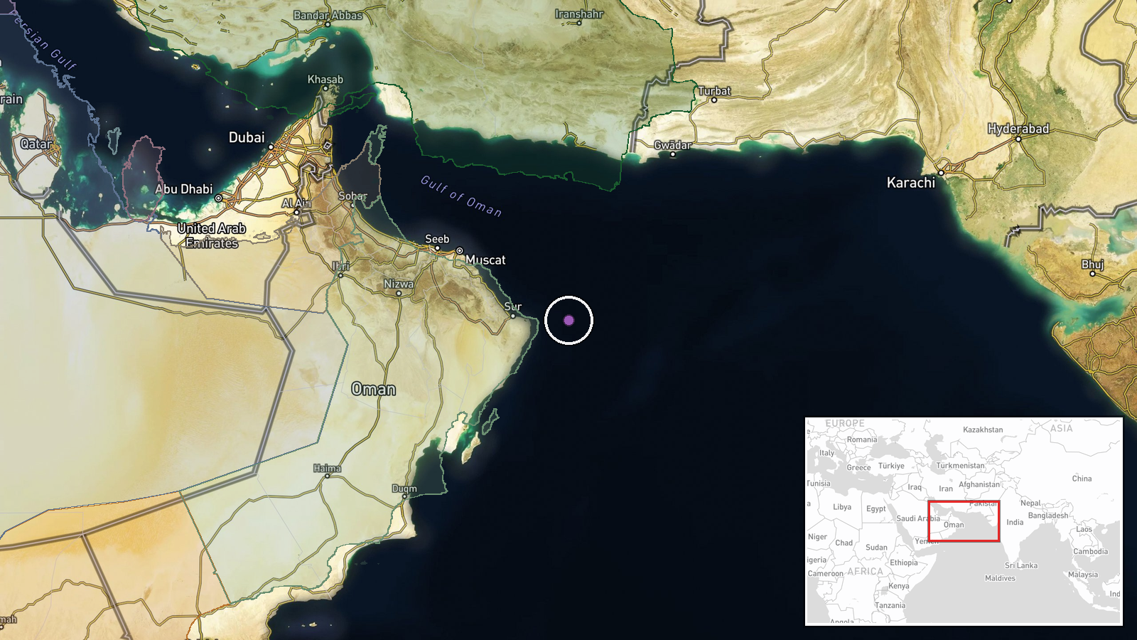 North Arabian Sea — Naval location map