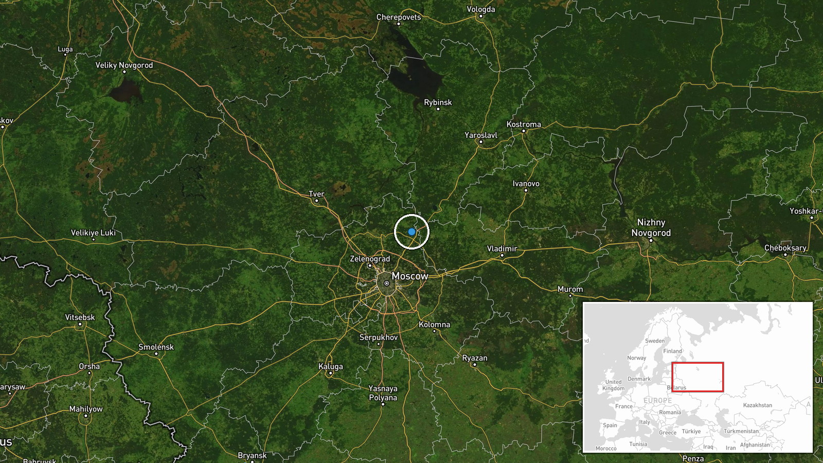 Krasnozavodsk, Moscow Oblast, Russia — Report location map