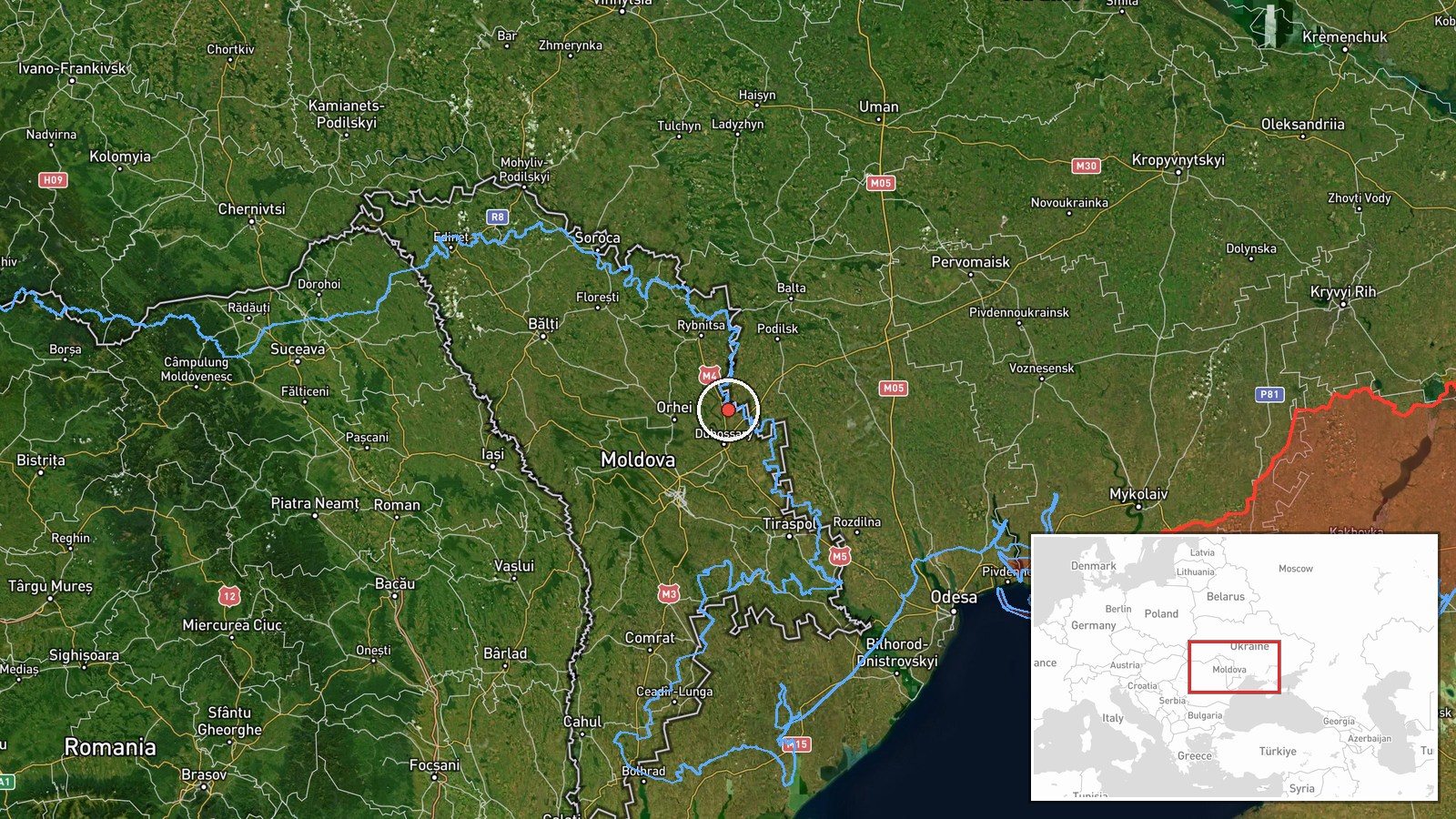 Criuleni, Moldova — UAS Strike location map