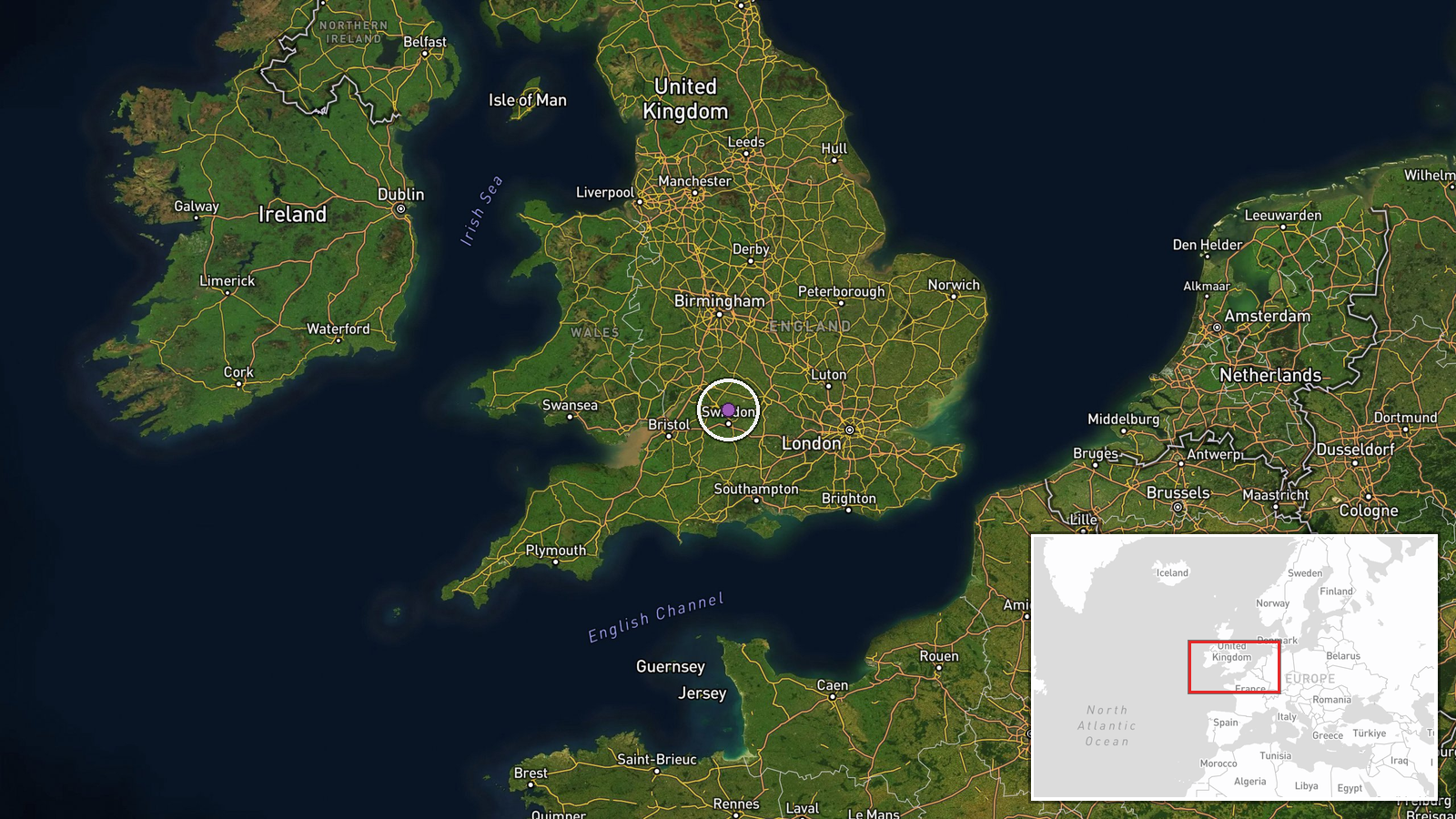 RAF Fairford, Gloucestershire, United Kingdom — Deployment location map