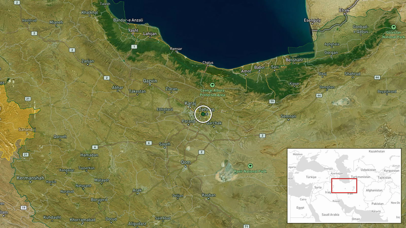 Mehrabad International Airport, Tehran, Iran — Deployment location map