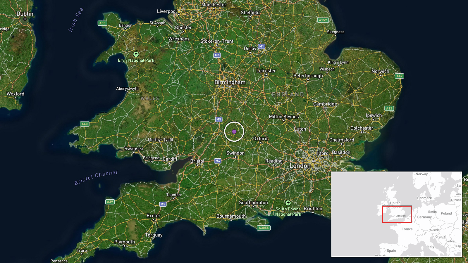 RAF Fairford, Gloucestershire, United Kingdom — Deployment location map