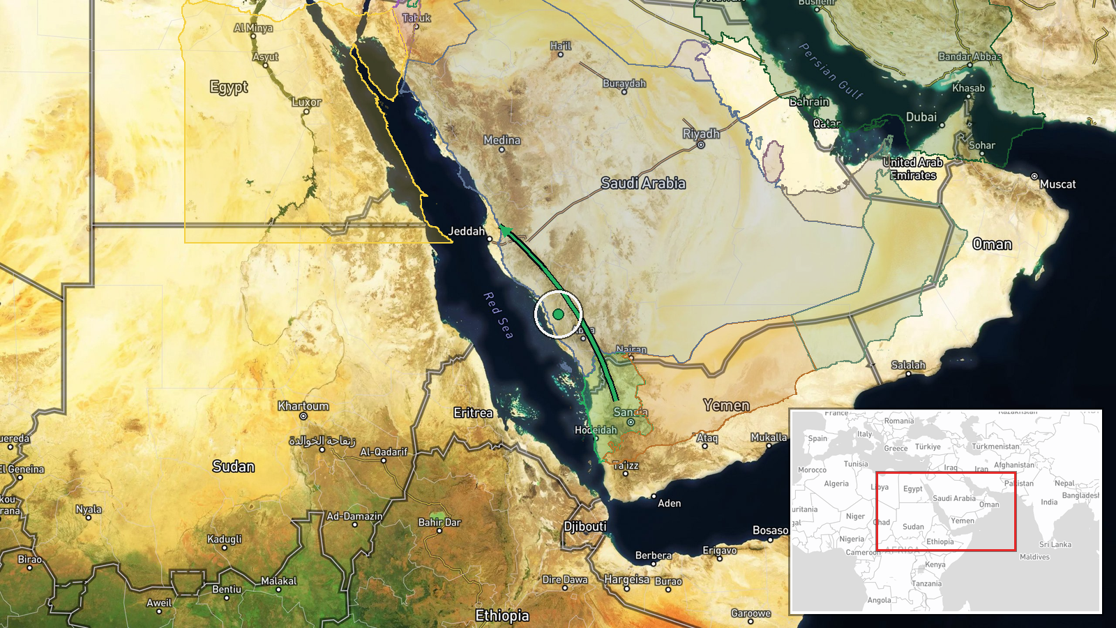 Rabigh Oil Refinery, Rabigh, Makkah Region, Saudi Arabia — UAS Strike location map