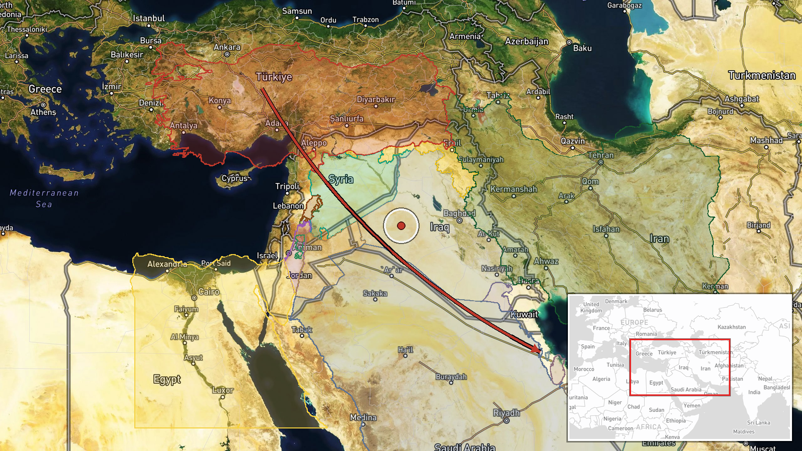 Dhahran, Eastern Province, Saudi Arabia — Deployment location map