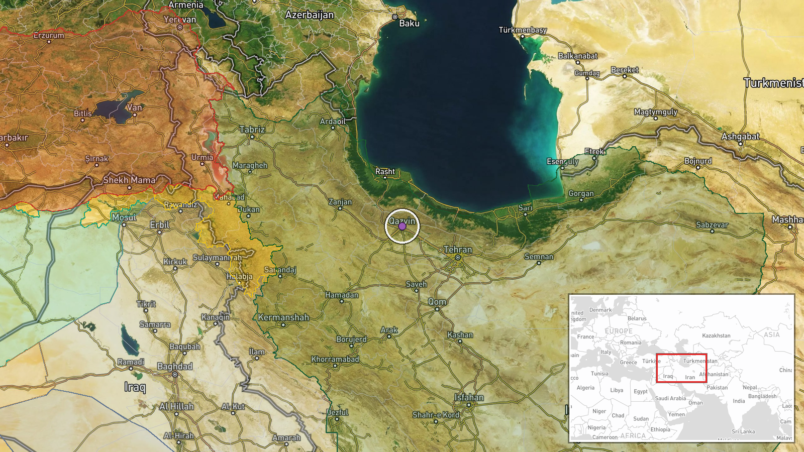 Persian Gulf, Iran — Report location map