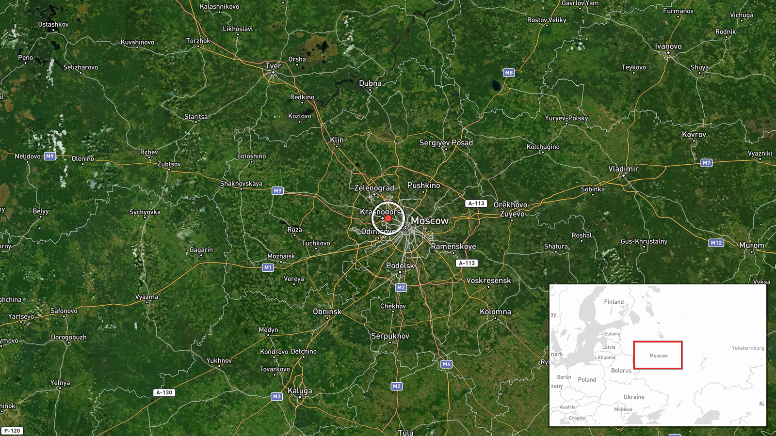 Crocus City Hall, Moscow, Russia — Report location map