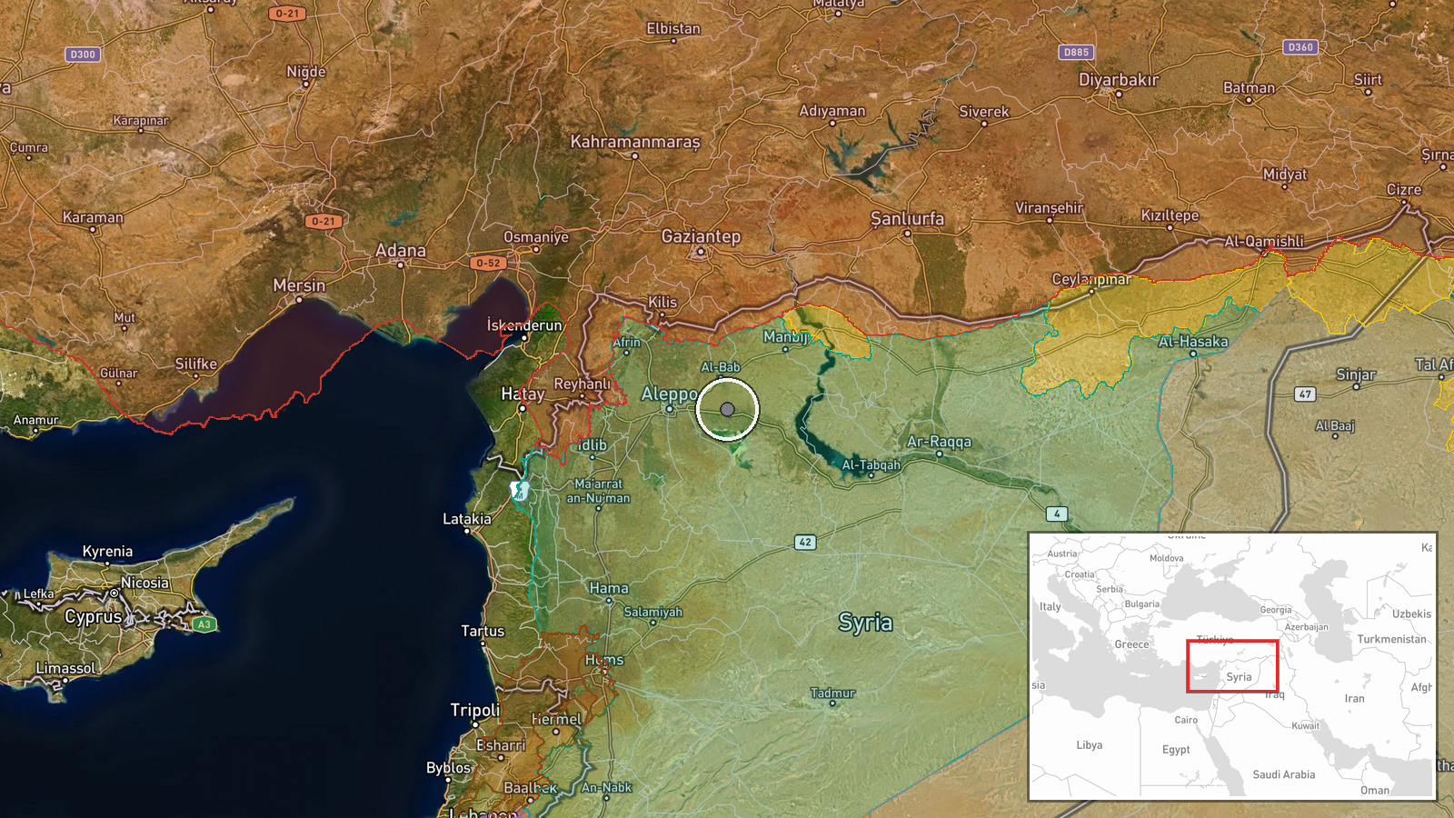 Al-Arbidi, Syria — Report location map