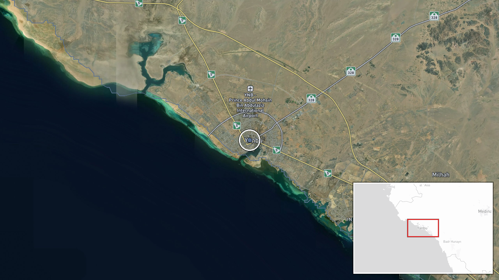 Yanbu Port, Yanbu, Saudi Arabia — Siren location map