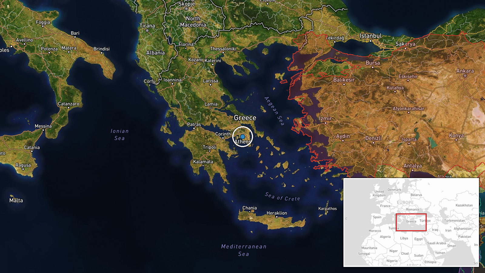 Greece (location not reported) — Deployment location map