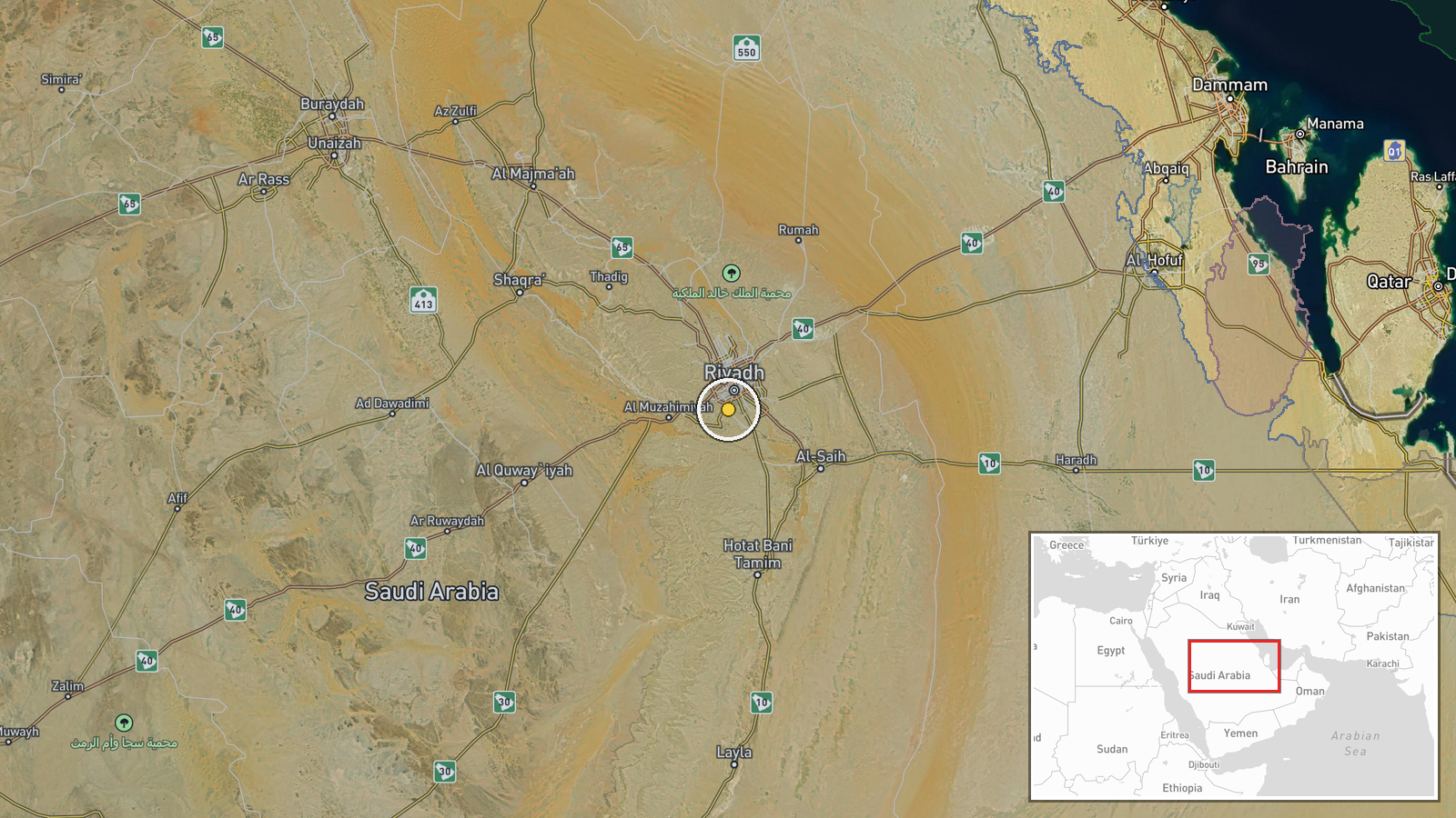 Saudi Arabia — Deployment location map