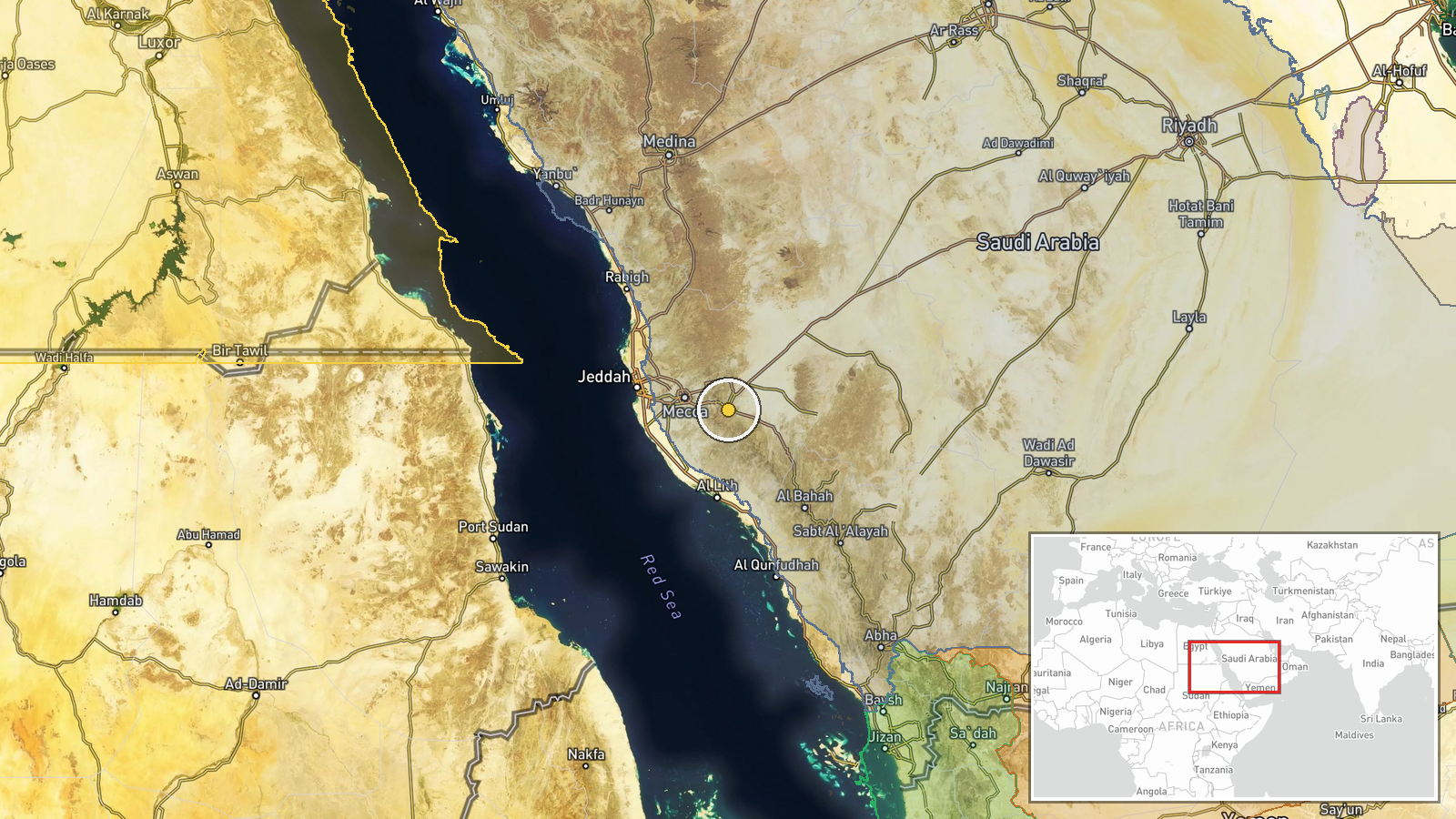 King Fahd Air Base, Taif, Saudi Arabia — Deployment location map