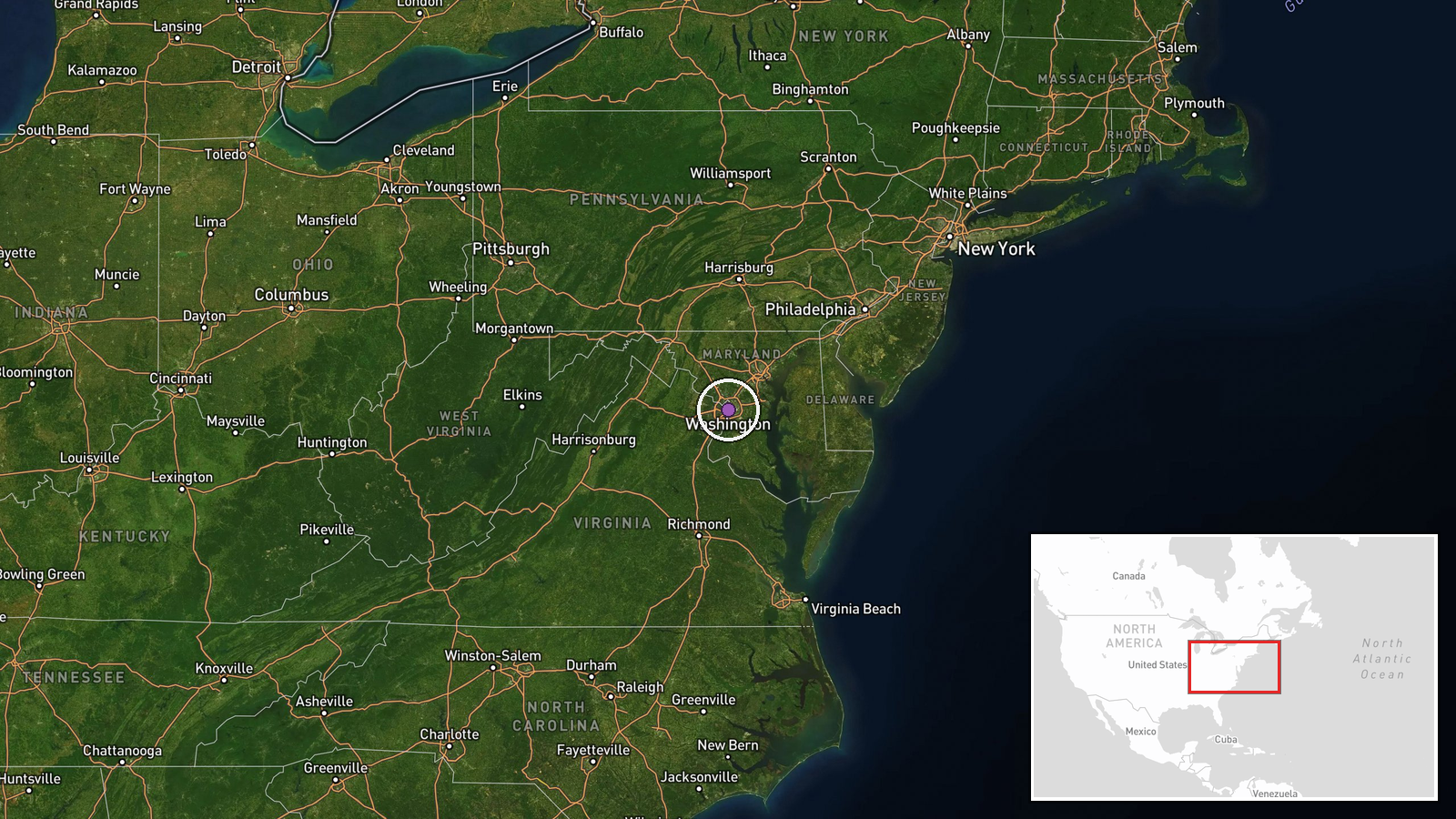 USA (location not reported) — Airspace Closure location map
