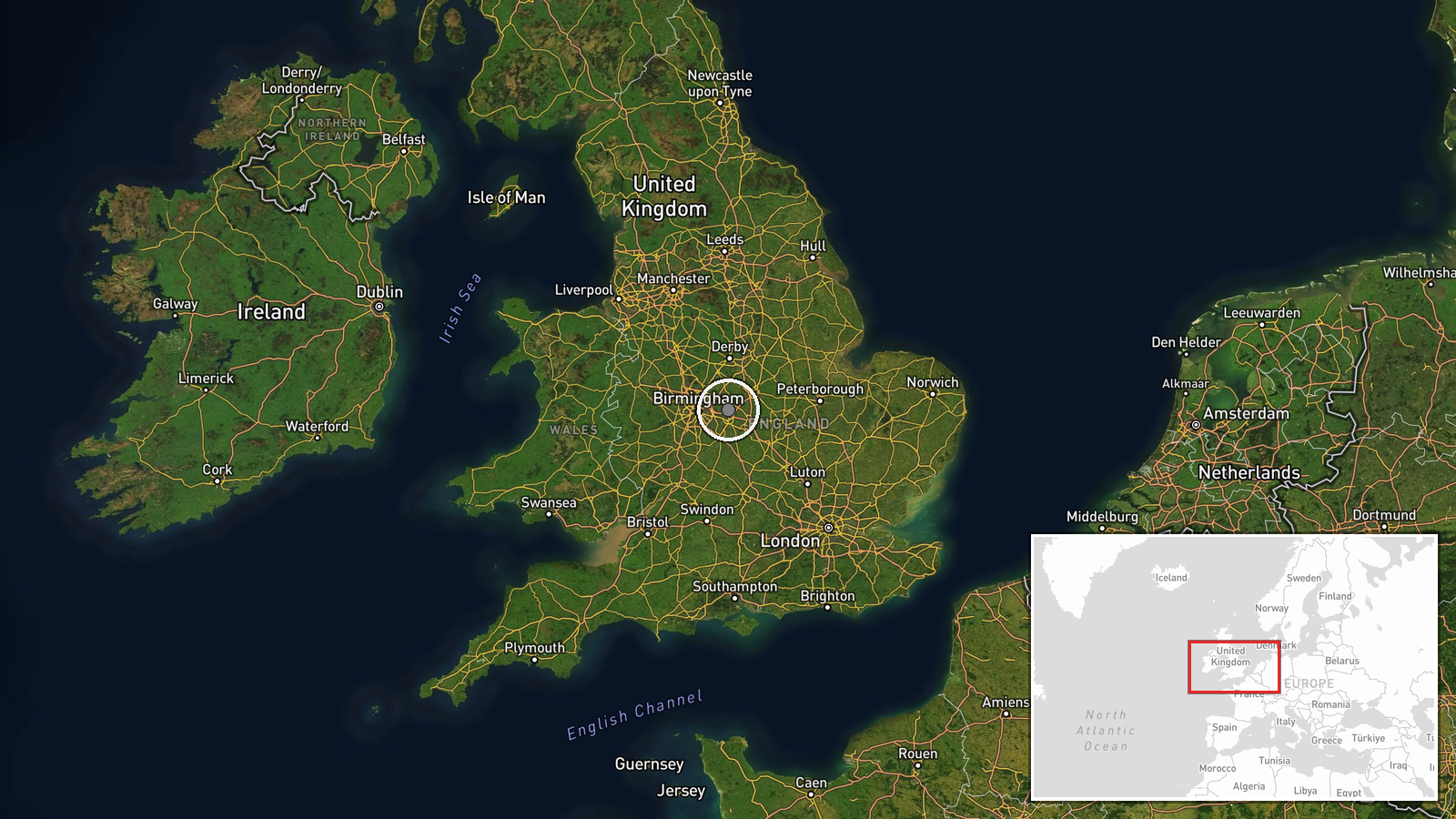 TT Electronics factory, United Kingdom — Report location map