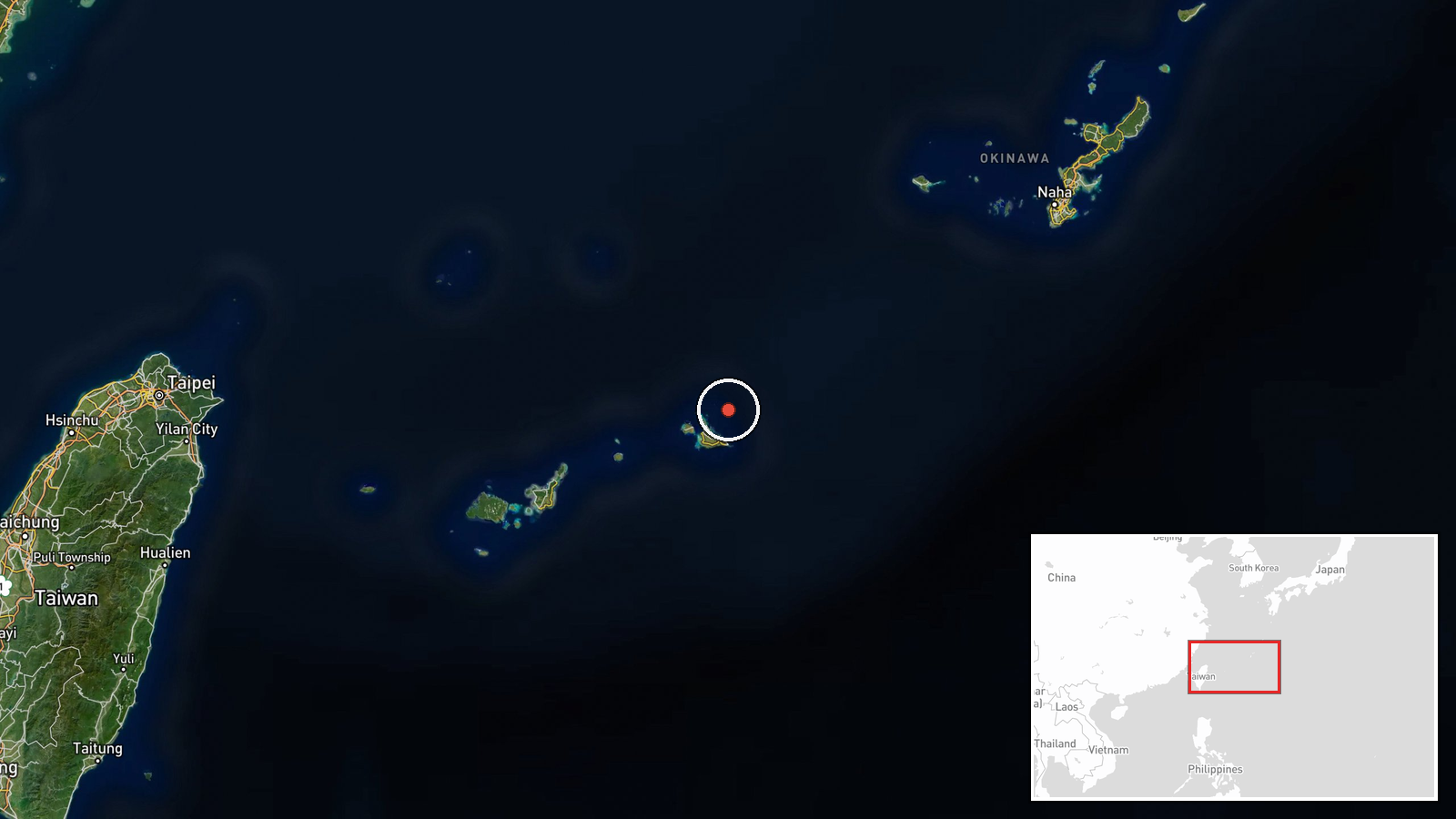 Miyako Strait, Okinawa Prefecture, Japan — Combat Aircraft location map