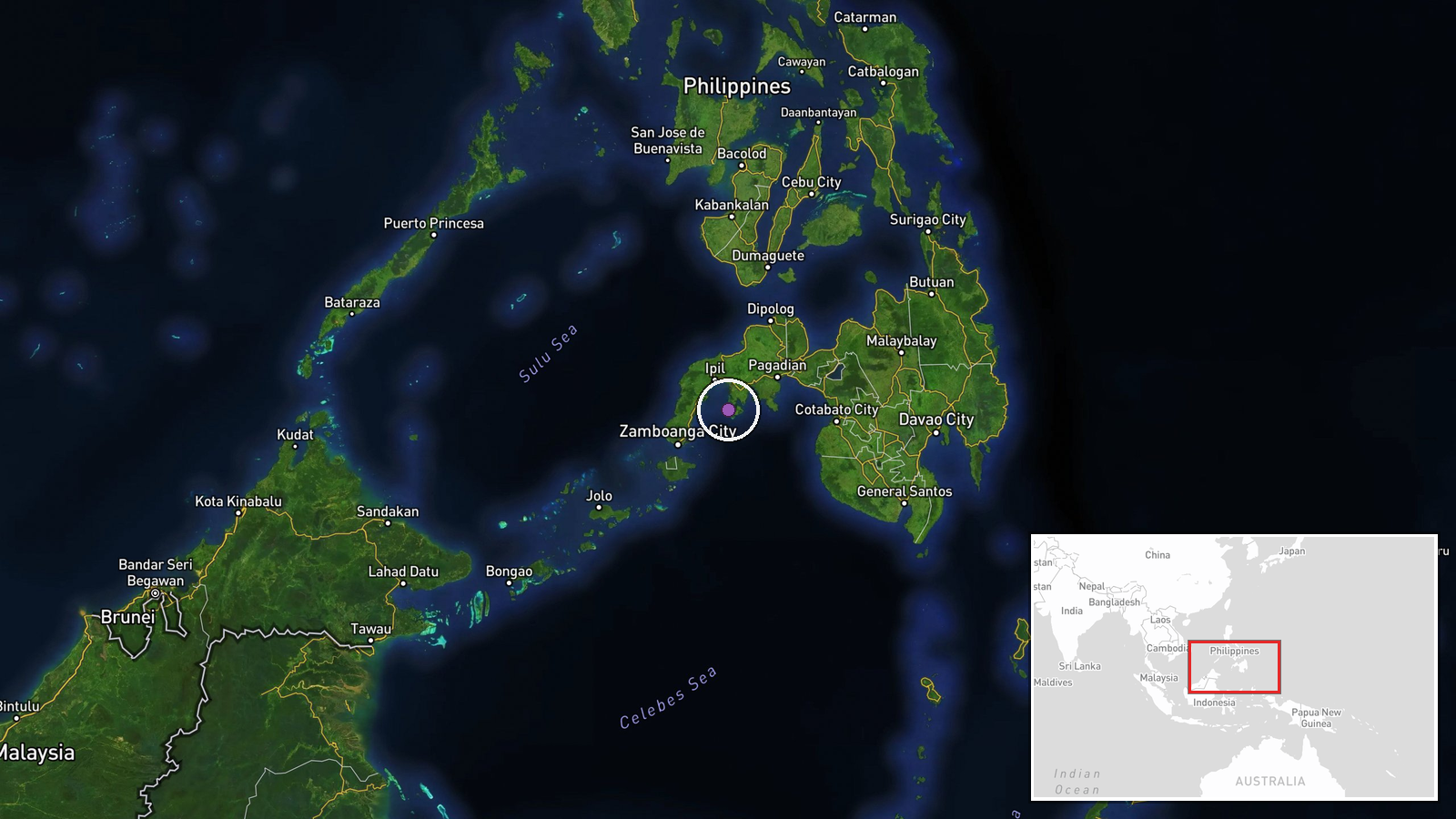 Philippine Sea, east of Luzon, Philippines — Aircraft Carrier location map