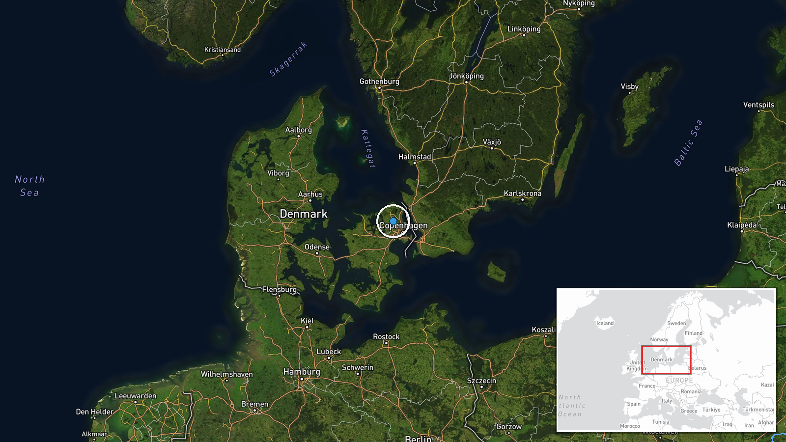 Nørresundby, North Jutland, Denmark — Police Operation location map