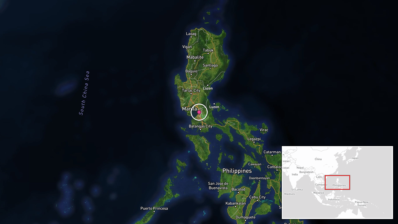 Philippines (location not reported) — Humanitarian Aid location map