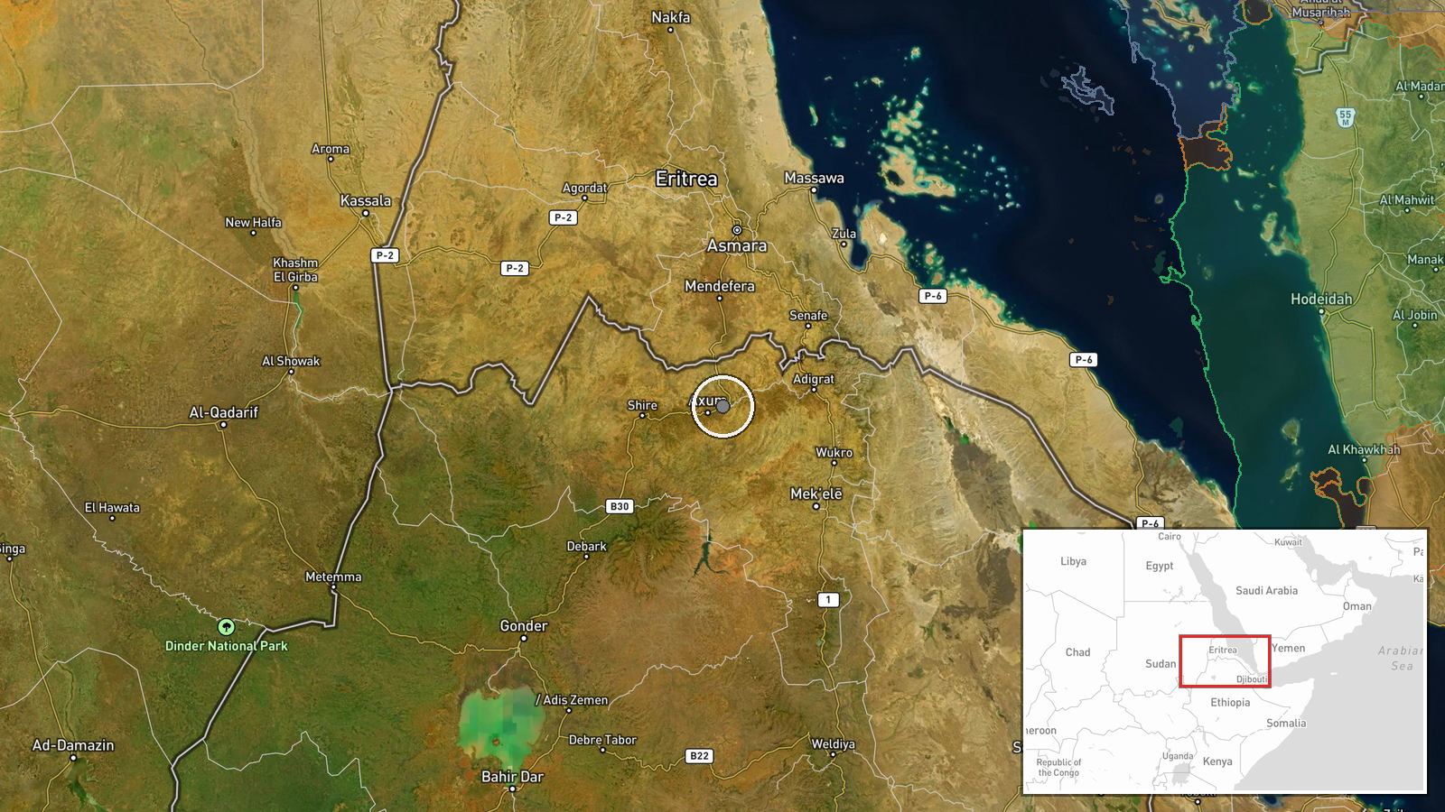 Tigray Region, Ethiopia — Report location map