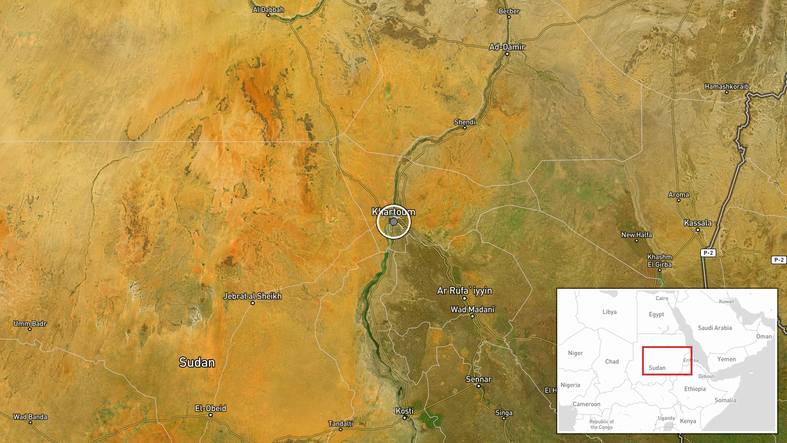 Khartoum, Sudan — UAS Strike location map