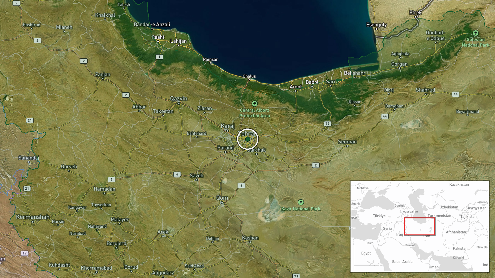 Tehran, Iran — Report location map