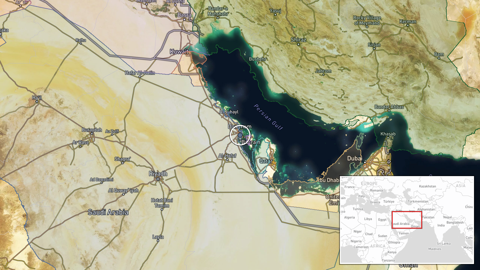Saudi Aramco Headquarters, Dhahran, Saudi Arabia — Security location map