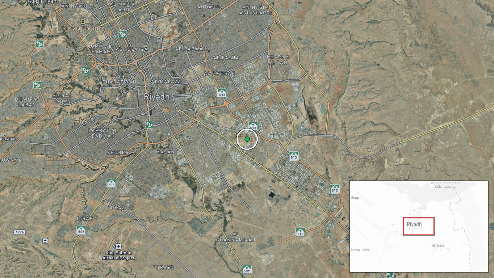 Ministry of Defense Headquarters, Riyadh, Riyadh Province, Saudi Arabia — Ballistic Missile location map