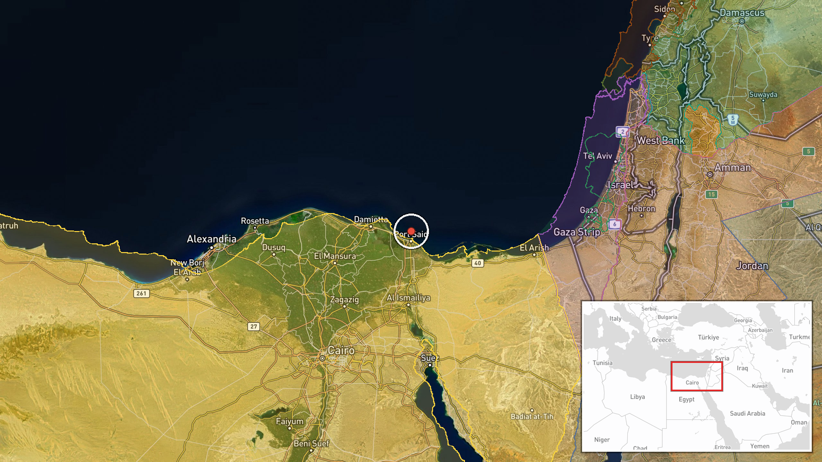 North Atlantic Ocean, off the United Kingdom — Report location map