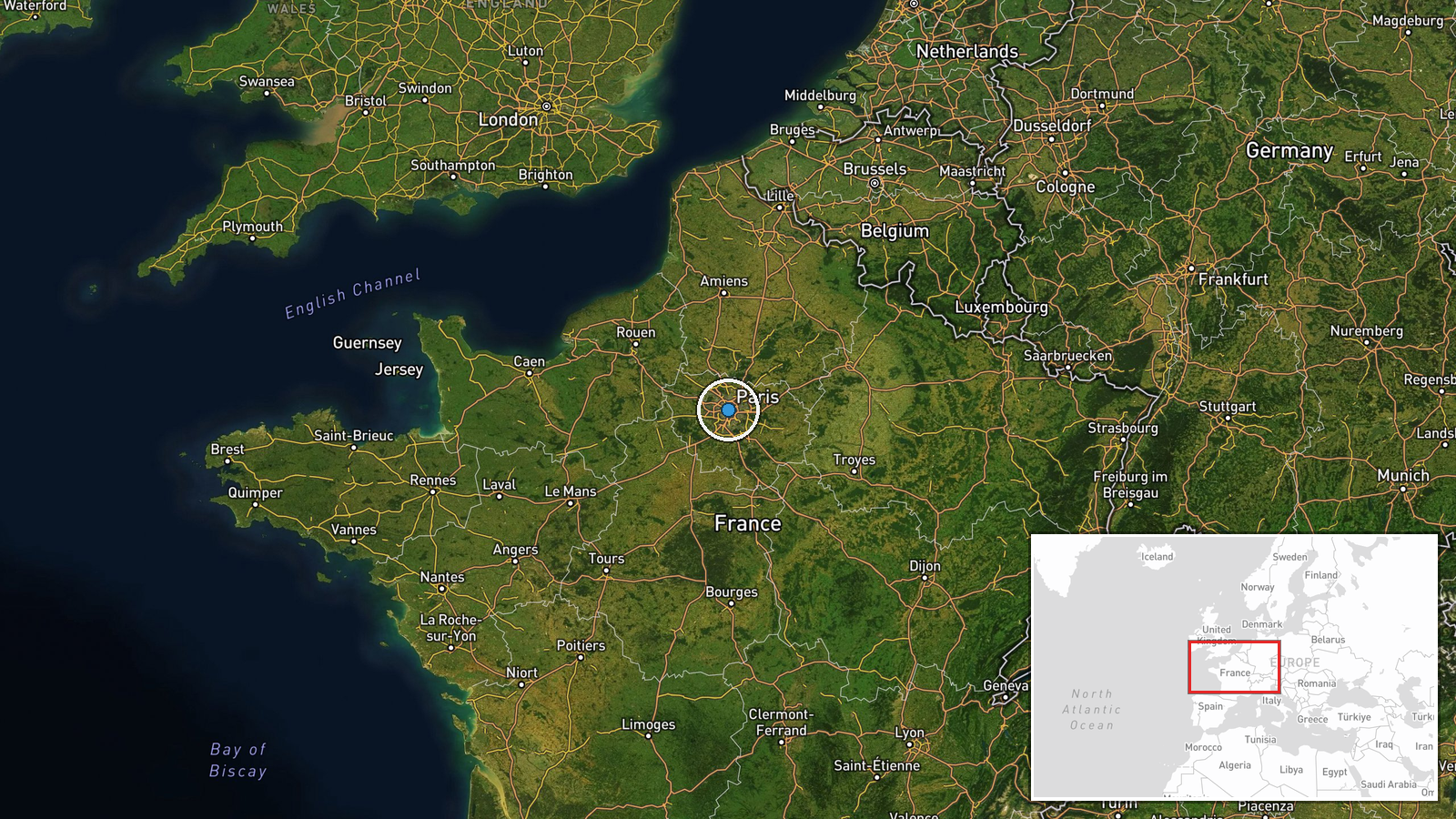France (location not reported) — Military Exercise location map