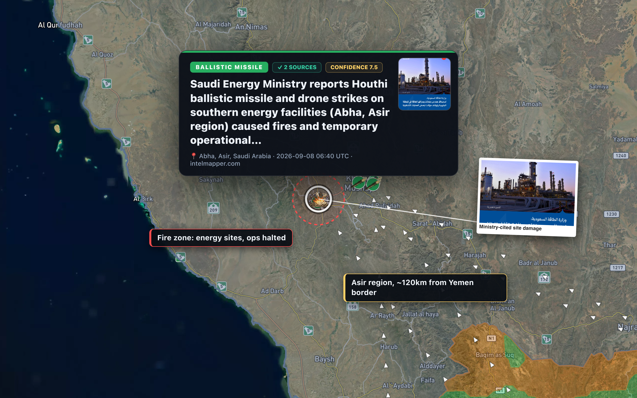 Abha, Asir, Saudi Arabia — annotated map