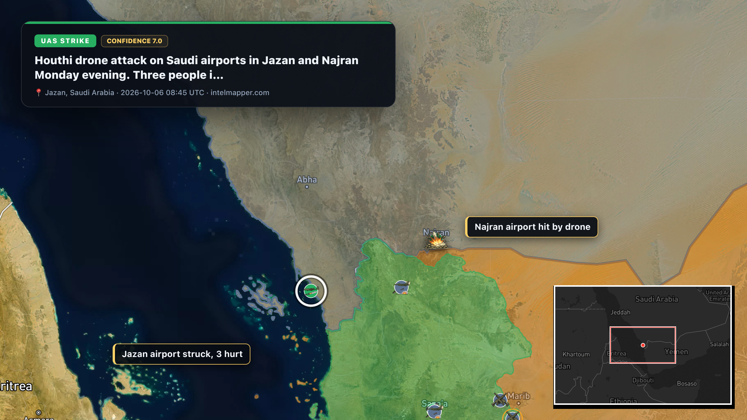 Jazan, Saudi Arabia — annotated map